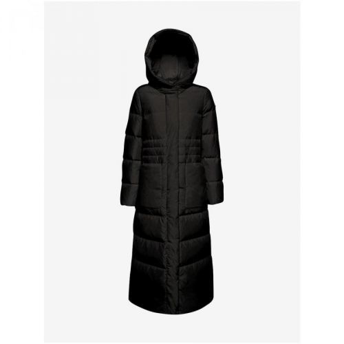 Black Women's Quilted Winter Coat with Geox Hood - Women