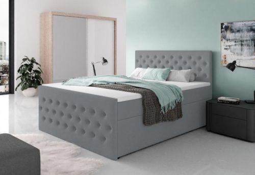 Expedo Čalúnená posteľ boxspring FENDI, 140x200, casablanca 14 + topper