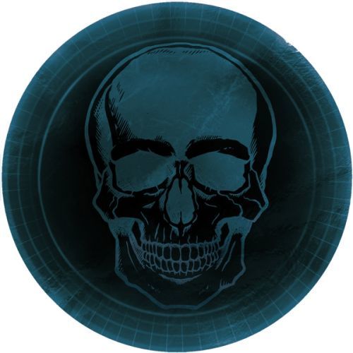 Amscan Taniere - Holografické lebky 23 cm 8 ks