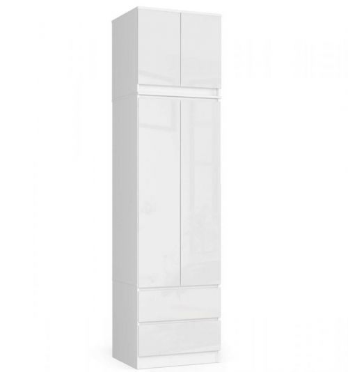 Šatní skříň s nástavcem STAR VX 60 cm bílá