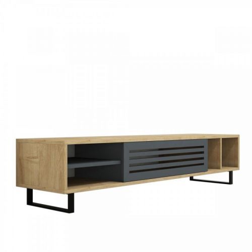 TV stolek Safir 160 cm antracit/hnědý