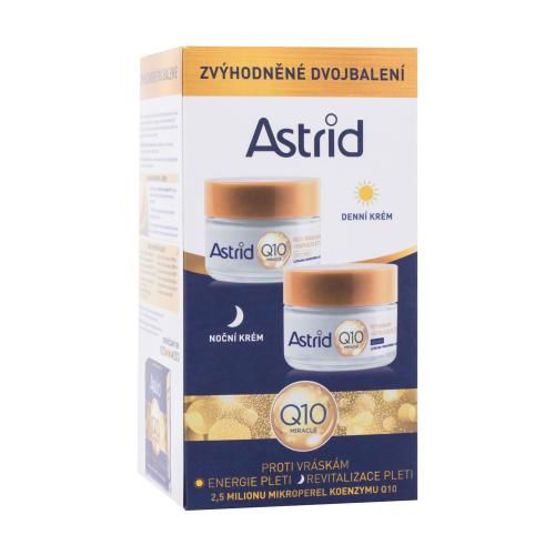 Astrid Q10 Miracle Duo Set darčeková kazeta denný pleťový krém Q10 Miracle Day Cream 50 ml + nočný pleťový krém Q10 Miracle Night Cream 50 ml