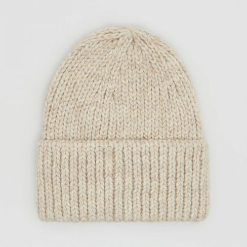 Reserved - Čiapka beanie s prímesou vlny - Svetlošedá