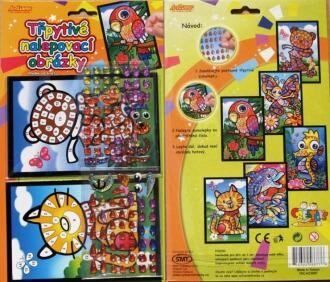 Třpytivé nalepovací obrázky-blistr