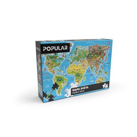 Puzzle - Mapa sveta, 160 ks – CZ