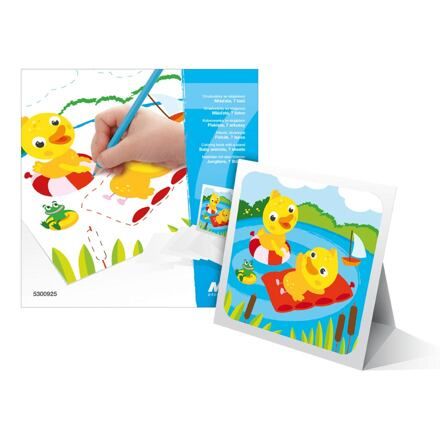 Arka Maľovanky so stojanom Mláďatá 7 listov 18x18cm