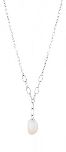 Preciosa Nežný strieborný náhrdelník s pravou perlou Pearl Heart 5356 01