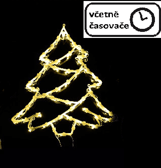 Vianočná dekorácia na okno - 50 LED, hviezda