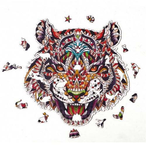 Drevené puzzle-Color Tiger/S KP21876