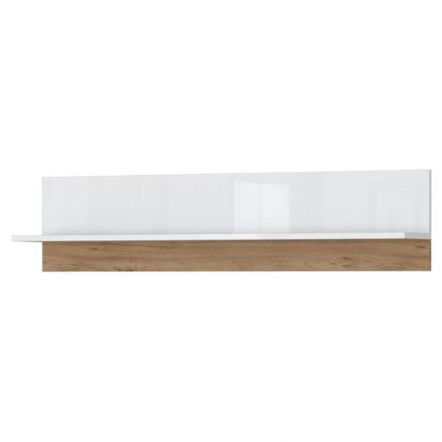 Polička Brio VP pacific walnut/crystal white