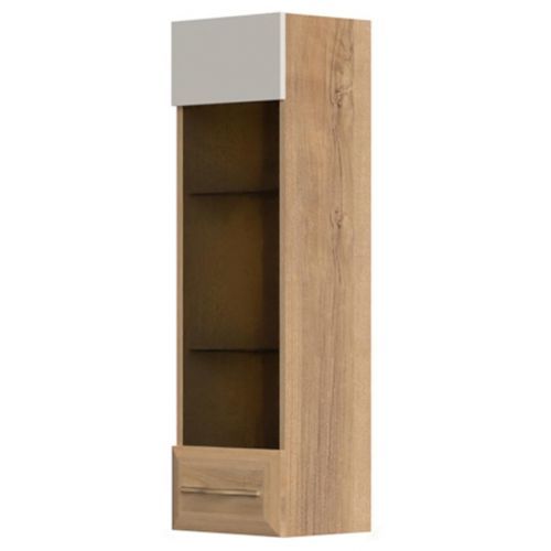 Vitrína Gala VK35-1KS/GL pacific walnut/beige