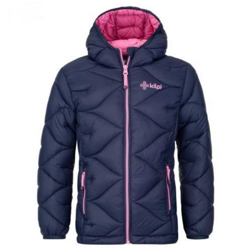 Girl's quilted winter jacket Kilpi REBEKI-JG DARK BLUE