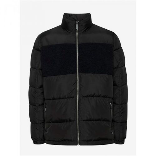 Black Quilted Jacket Blend - Men
