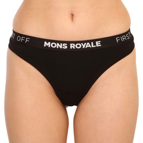 Women's thong Mons Royale merino black (100311-1015-001)