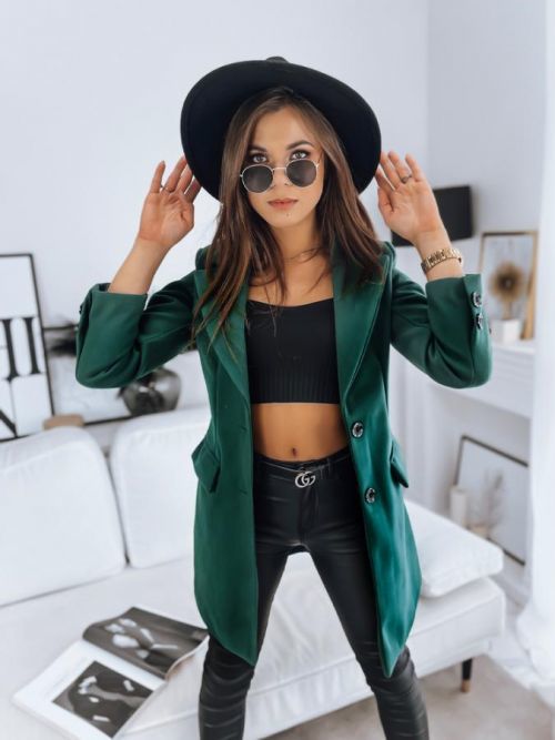 Zelený dámsky kabát