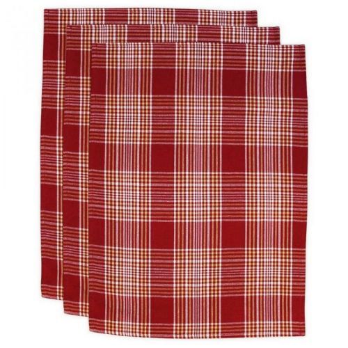 Trade Concept Vianočná kuchynská utierka Zimné káro, 50 x 70 cm, sada 3 ks