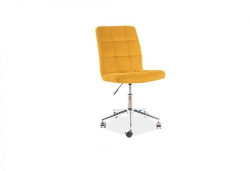 Expedo Detská stolička KEDE Q-020 VELVET, 45x87-97x40, bluvel 68, žltá