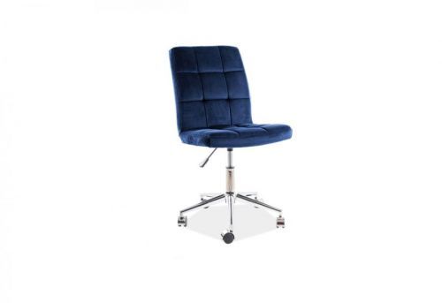 Expedo Detská stolička KEDE Q-020 VELVET, 45x87-97x40, bluvel 86, modrá