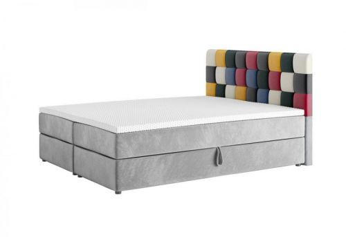 Expedo Čalúnená posteľ boxspring APPLE + topper, 140x200, itaka 14/červená