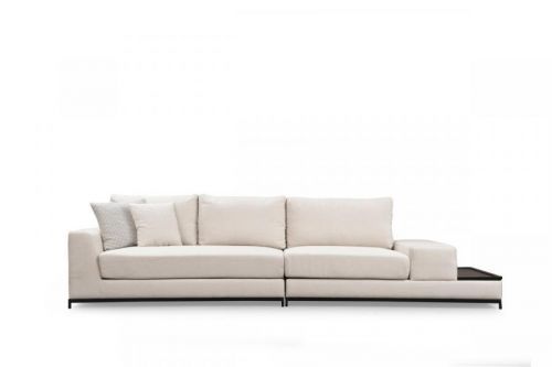 4-místná pohovka Line s odkládacím stolkem 320 cm béžová