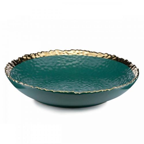 Hluboký keramicky talíř Kati 26 cm zelený