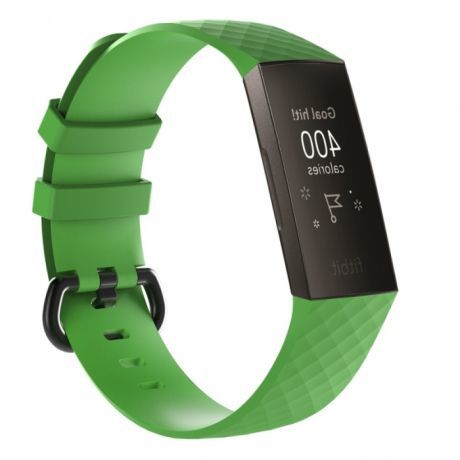 Fitbit Charge 3 / 4 Silicone Diamond (Small) remienok, Green (SFI008C05)