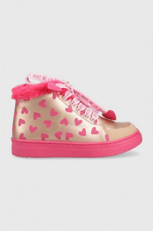 Detské zimné topánky Agatha Ruiz de la Prada zlatá farba