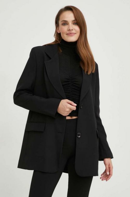 Sako Answear Lab čierna farba, jednoradová,