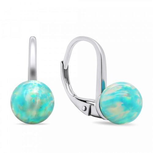 Brilio Silver Očarujúce strieborné náušnice so syntetickými opálmi EA681WG