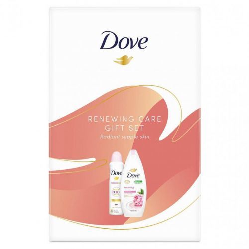 DOVE Renewing Sprchový gél 250 ml + Antiperspirant 150 ml Invisible Care Vianočný balíček pre ženu