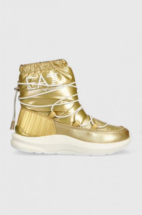 Snehule EA7 Emporio Armani Snow Boot zlatá farba