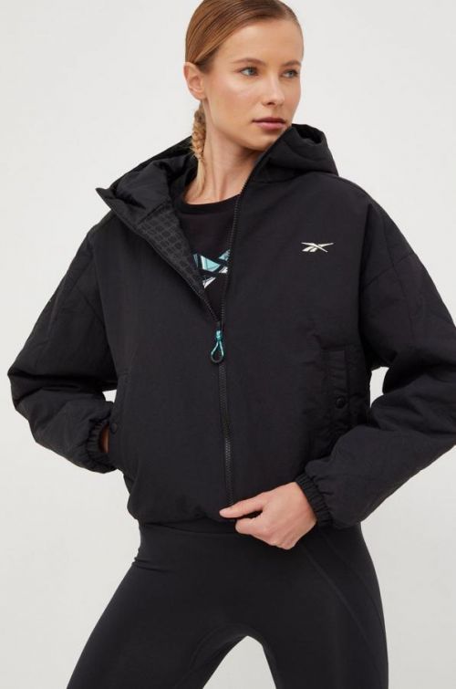 Bunda Reebok dámska, čierna farba, zimná,