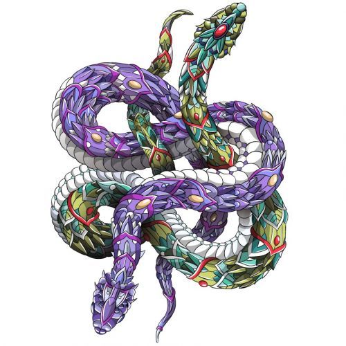 Drevené puzzle-Snakes/S KP21936