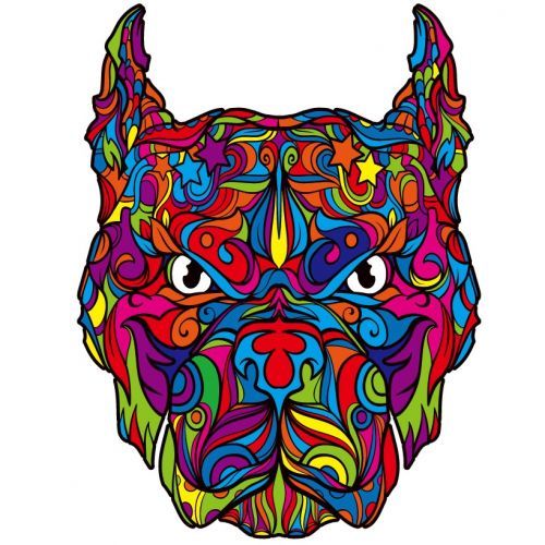 Drevené puzzle-Pitbull/S KP21942
