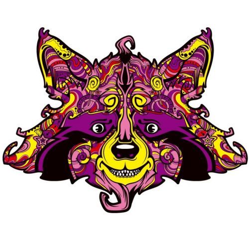 Drevené puzzle-Raccoon/S KP21963
