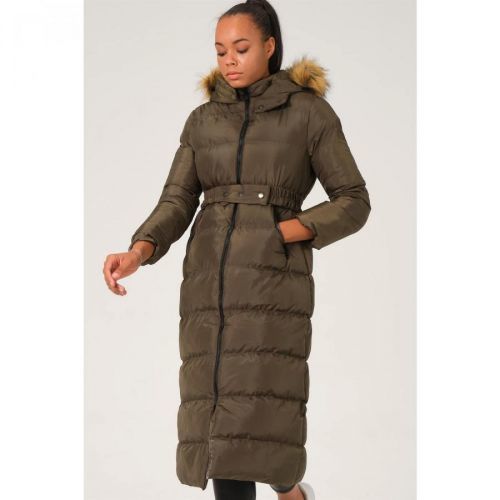 Z6753 DEWBERRY LADY COAT-KHAKI