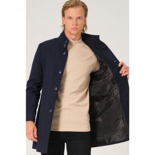 PLT8386 DEWBERRY MEN'S COAT-LACQUER BLUE