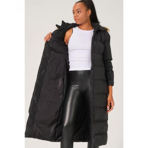 Z6753 DEWBERRY LADY COAT-BLACK