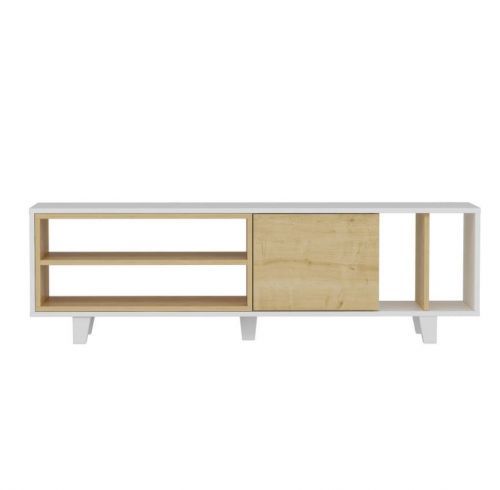 TV stolek Rosmar 160 cm bílý/dub