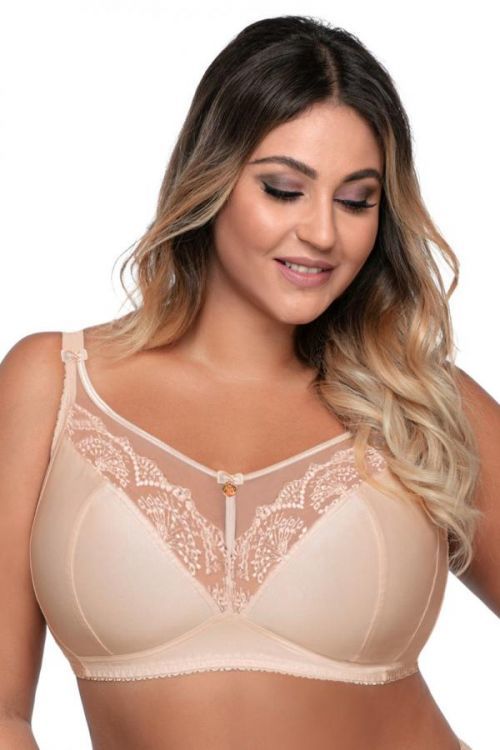 Mäkká dámska podprsenka soft bez kostíc Ava 1691/1 beige 80D