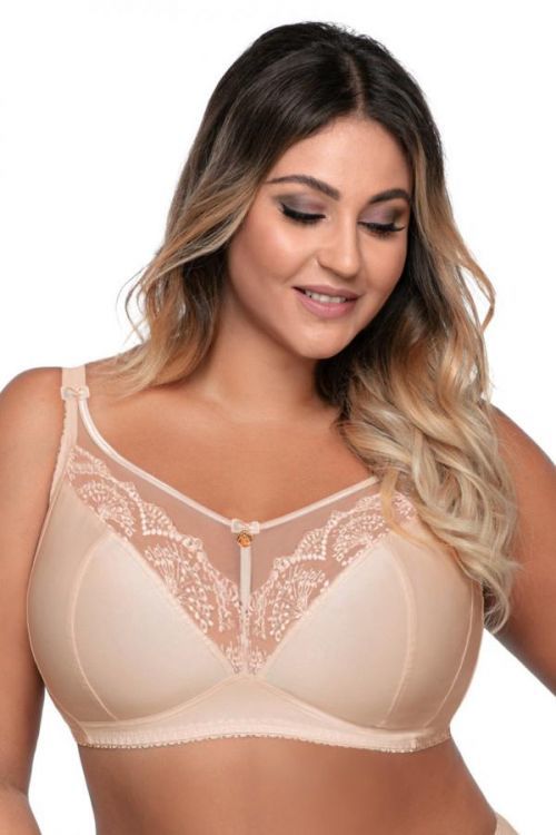 Mäkká dámska podprsenka soft bez kostíc Ava 1691/1 Maxi beige 75L