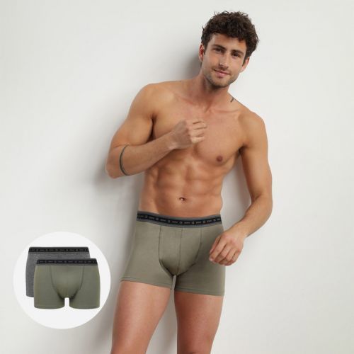 Pánske bio boxerky 2 ks DIM GREEN ECOSMART BOXER 2x - DIM - zelená L
