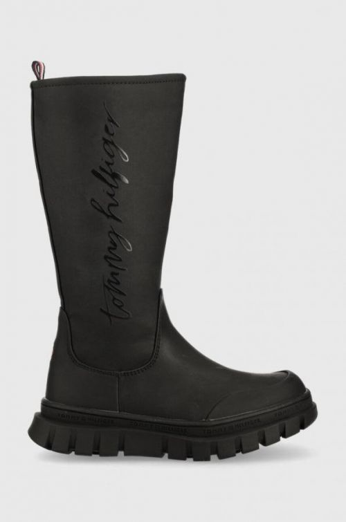 Detské gumáky Tommy Hilfiger čierna farba