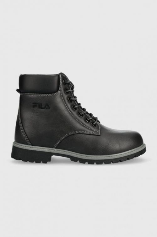Workery Fila Maverick dámske, čierna farba, na plochom podpätku,