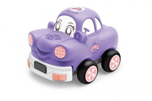 Auto soft s tvárou RC 13 cm fialové