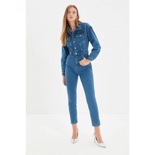 Trendyol Limited Edition Indigo Denim Overalls