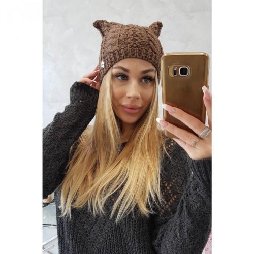 Cap with fleece Rabbid K237 cappuccino