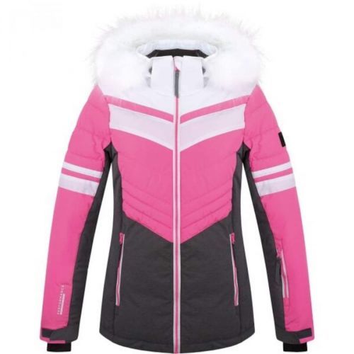 Women's ski jacket LOAP ORINNA Pink/Black/White