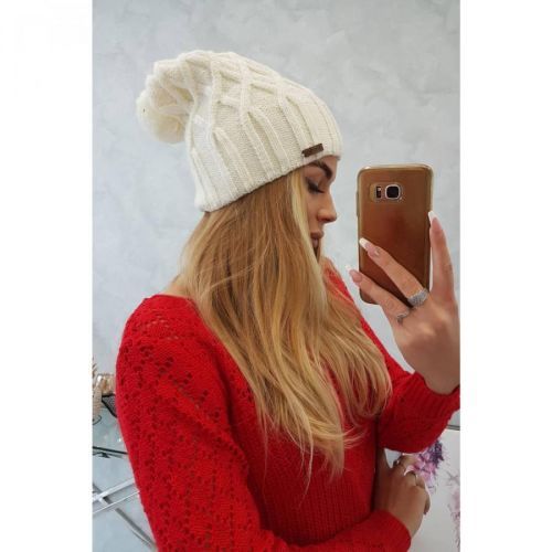 Cap with fleece Milano K203 ecru