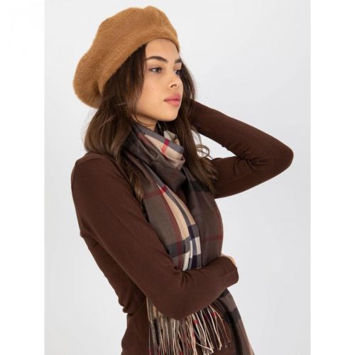 Women's camel beret winter hat